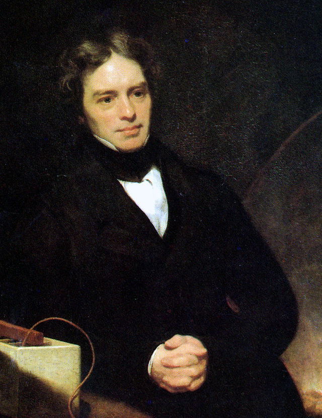 Michael Faraday malt i 1842 av den britiske portrettmaleren Thomas Phillips (1710-1845). Wikimedia Commons.