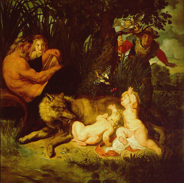 Romulus og Remus malt av Peter Paul Rubens. Wikimedia Commons.