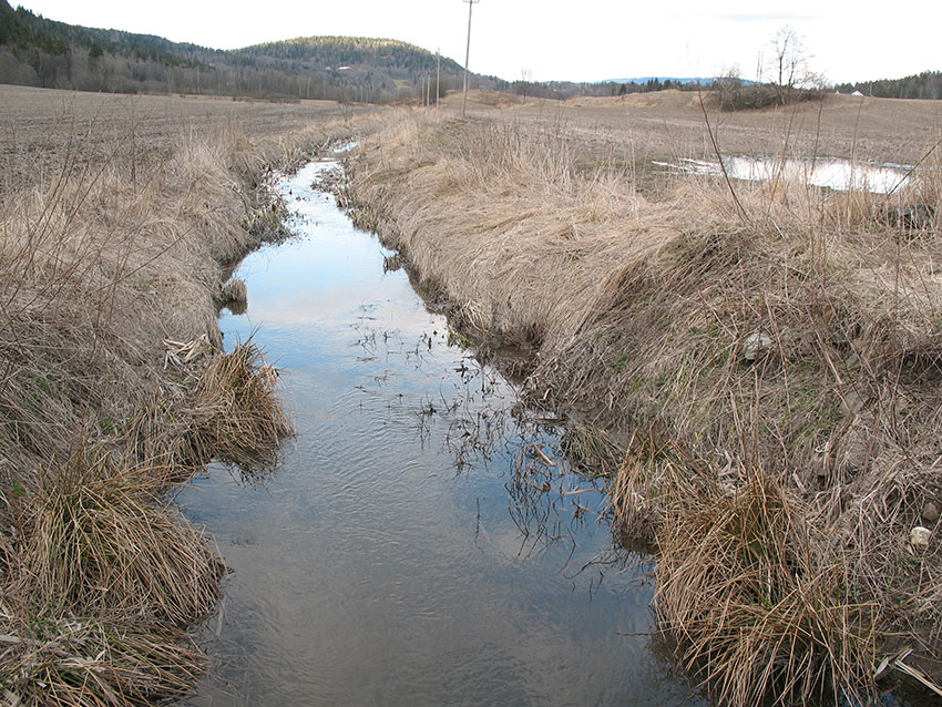 Bekk i landbruksområde