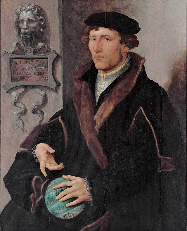 Gemma Frisius malt av den nederlandske maleren Maarten van Heemskerck (1498-1574). Wkimedia Commons.