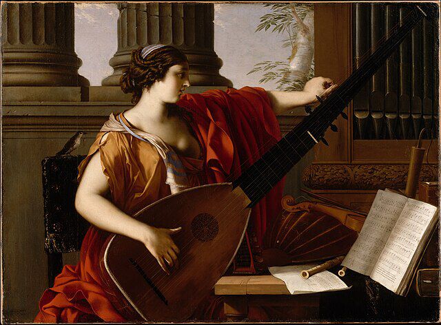 Allegori over musikken malt av den franske maleren Laurent de La Hyre (1606-1656) . Wikimedia Commons