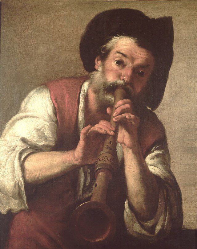 Fløytespilleren malt av den italienske maleren Bernardo Strozzi (ca. 1581 -1644). Wikimedia Commons.