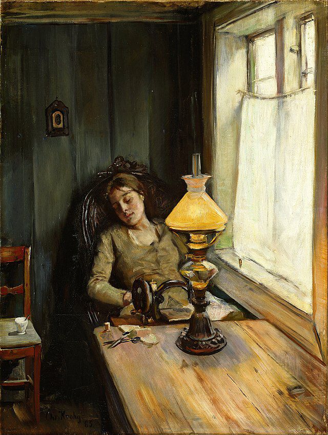 Trett malt av Christian Krohg. Wikimedia Commons.