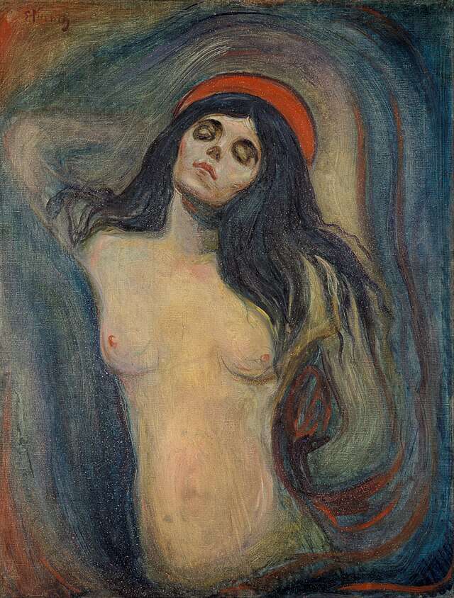 Madonna malt av Edvard Munch. Google art project. Wikimedia Commons