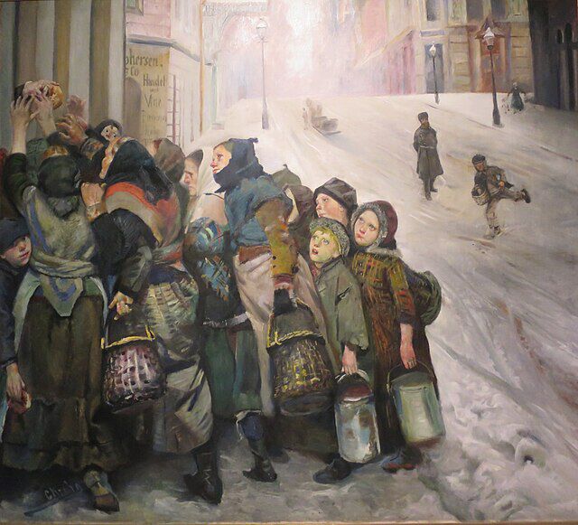 Kampen for tilværelsen malt ca. 1890 av Christian Krohg. Wikimedia Commons.