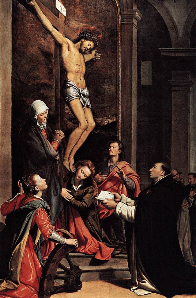 Visjonen til St Thomas Aquinas malt av den italienske maleren Santi di Tito (1536 -1603). Wikimedia Commons