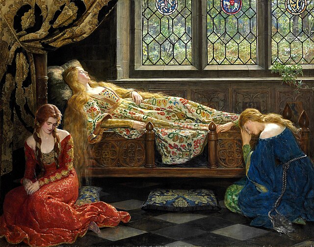 Tornerose (The sleeping beauty) malt av John Collier (1850-1934)