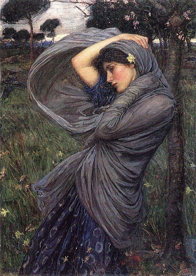 Boreas malt i 1903 av den engelske maleren John William Waterhouse (1849-1917). Wikimedia Commons.