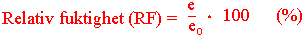 Relativ fuktighet