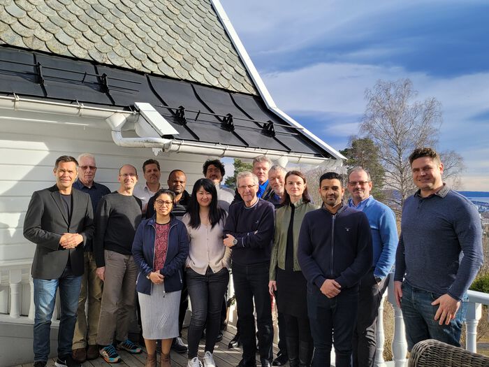 Image may contain: Cloud, Sky, Smile, Solar dish, Social group.