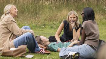 Grass ,Happiness ,Sitting ,Youth ,Recreation.
