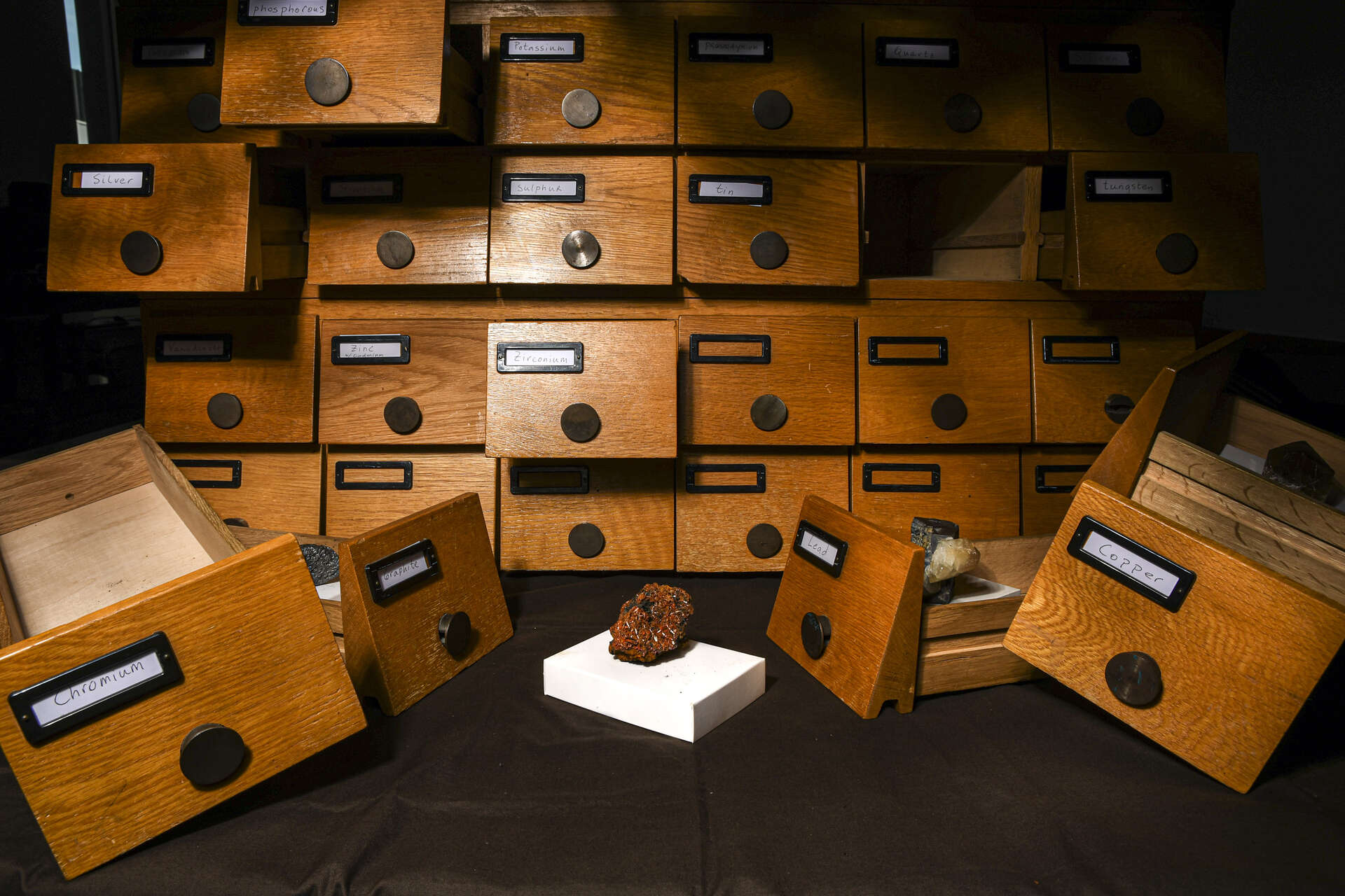 Old library system used for storing stones