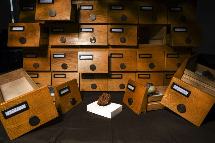 Old library system used for storing stones