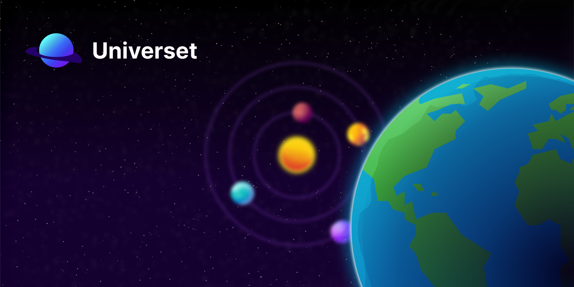 Welcome page for Universet platform