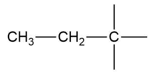 bilde av propan det det første karbonatomet mangler tre hydrogenatomer