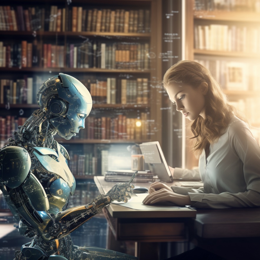 Robot assisterer underviser med planlegging