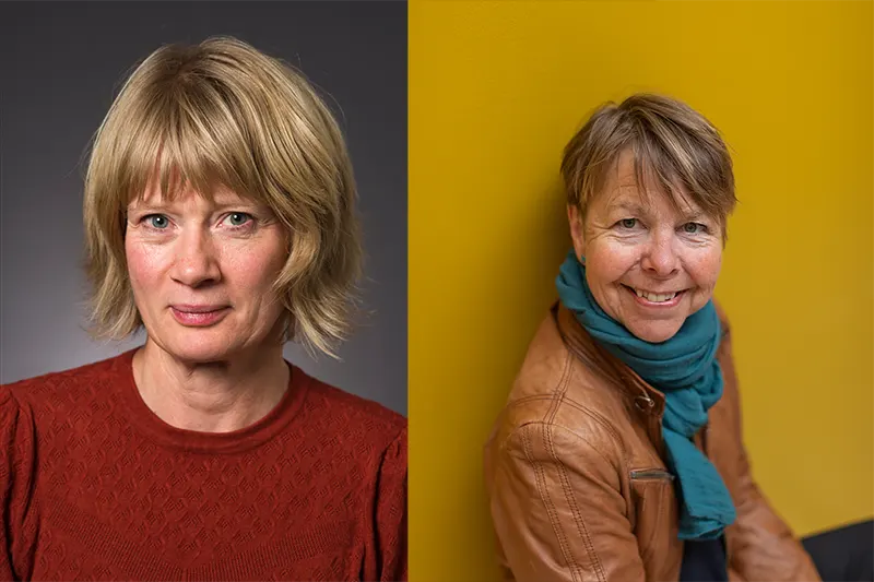 Portretter av Kirsten Fiskum og Berit Reitan