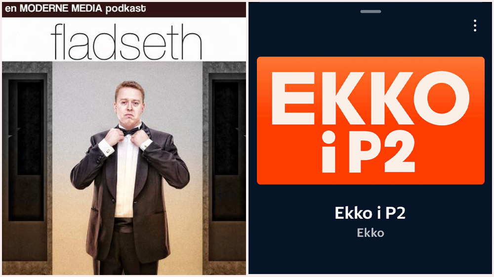 Podcast og NRK radio screenshot