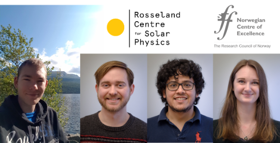 photo collage of four portrait photos of young phd students