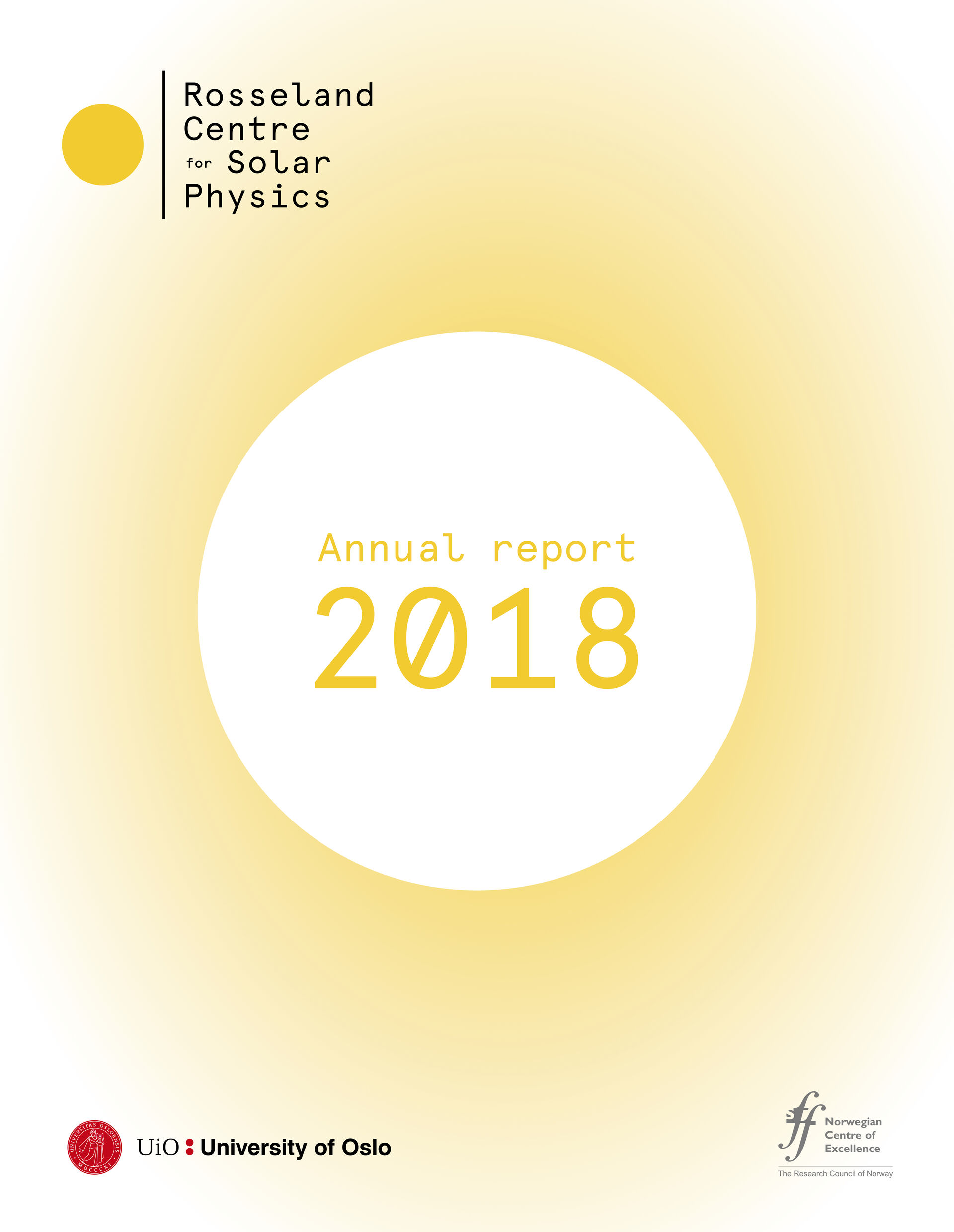 Cover page of the RoCS' Annual Report 2018
