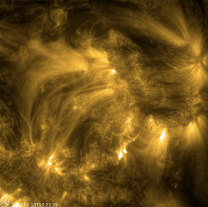 Close-up of the sun