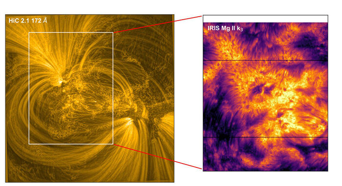Photos  of "moss" around sun spots on the Sun.