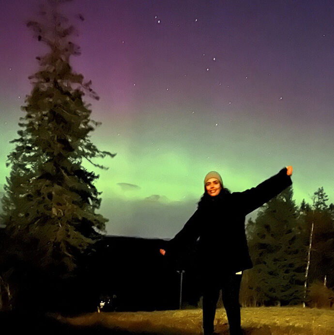 Young researcher experiences Northern lights in Oslo
