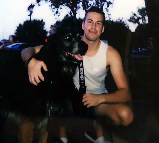 Dog and his owner
