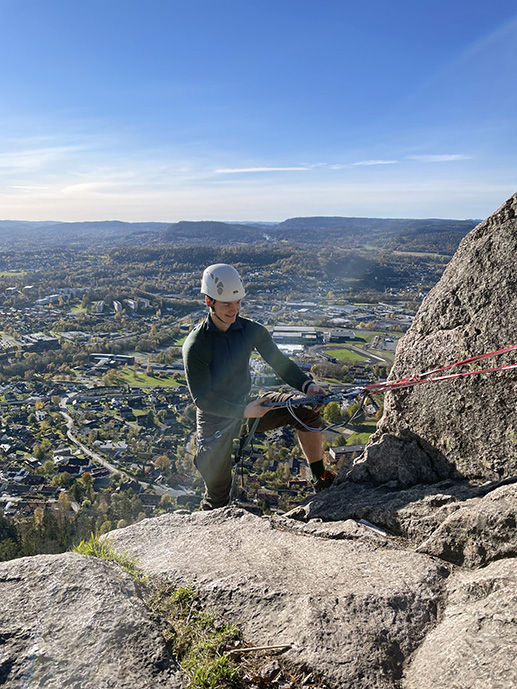 Male climber at Mount Kolsås