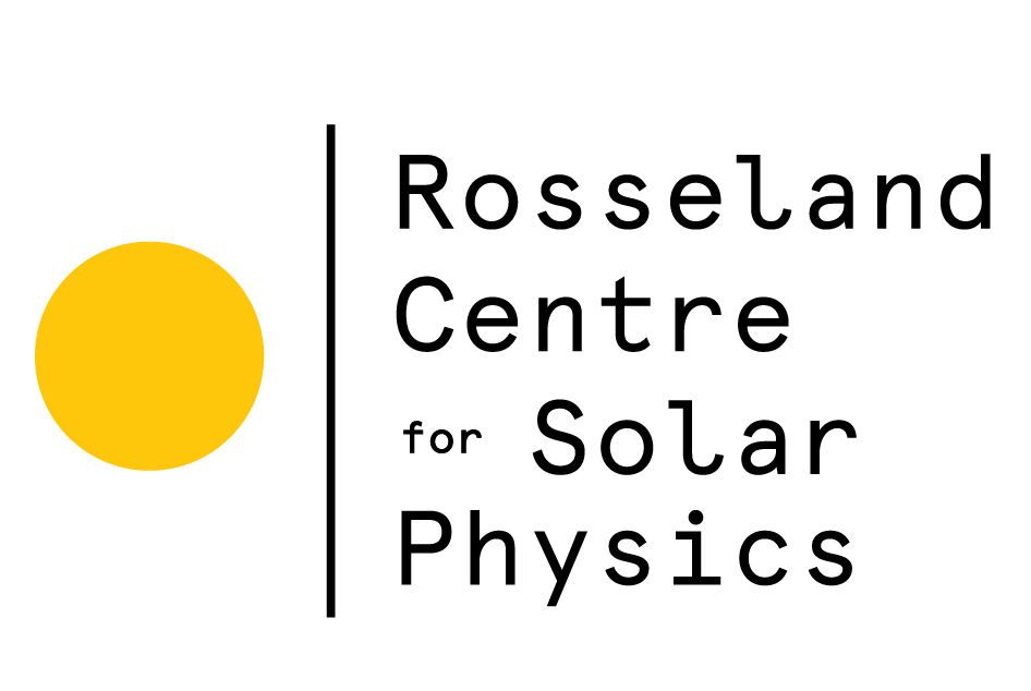 logo of the Rosseland Centre for Solar Physics with a yellow circle