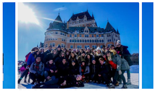 Fra turen till Quebec City, fremfor Château Frontenac. Foto: Privat