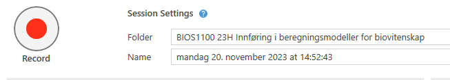 Rød startknapp og mapper