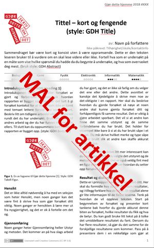 Wordmal for artikkel